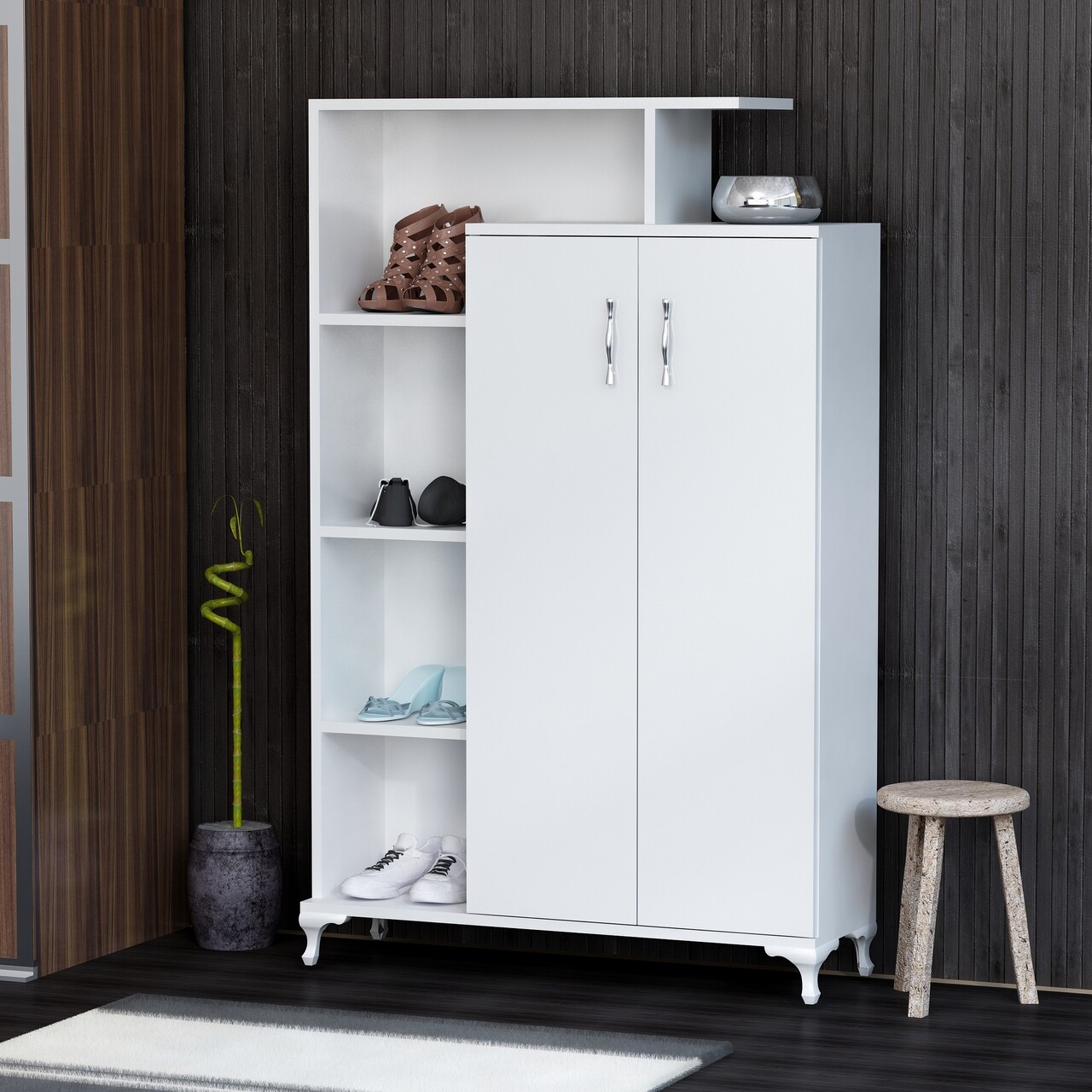 Dulap Sanat, Decorotika, 90x29.5x140 cm, alb - imagine 7